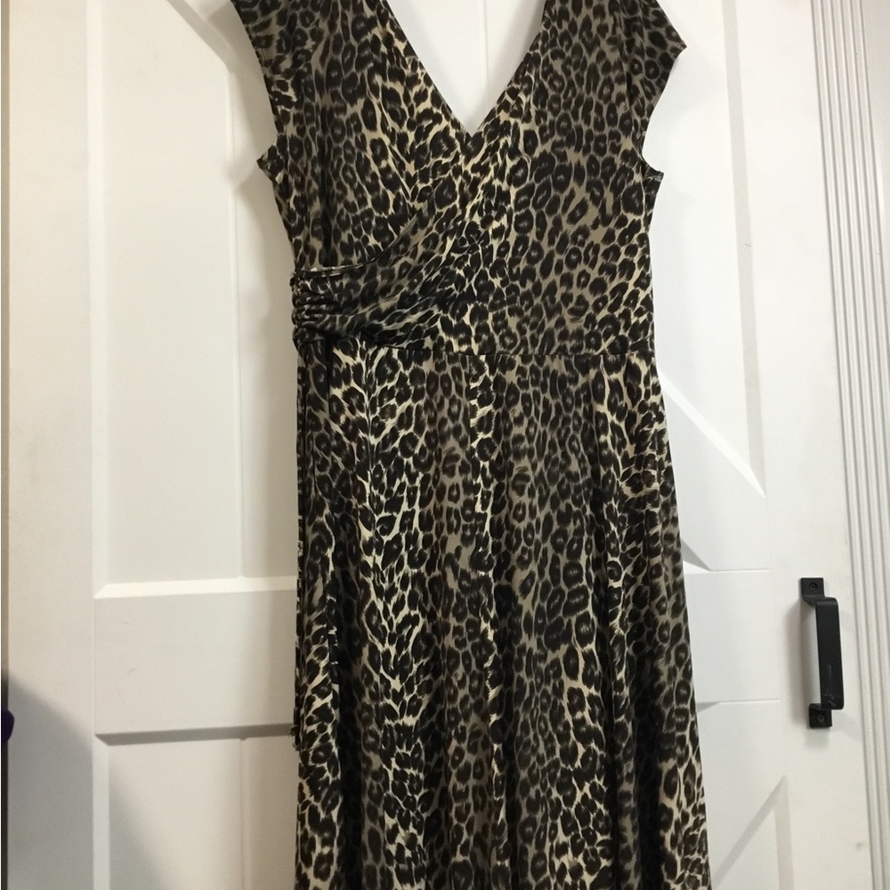 Leopard satin dress